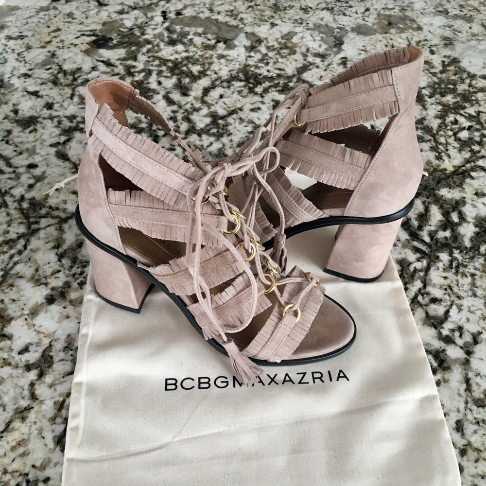 BCBG Lace up high heel sandal